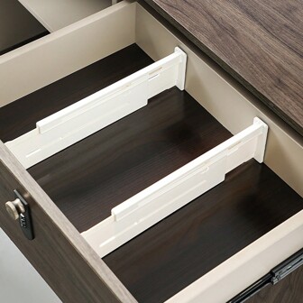 1 pieza Organizador de cajón ajustable y elástico de plástico para el hogar, dormitorio y cocina