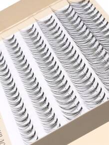 120pcs Personal Eyelash Extension Kit, 8-13mm Mixed C Curl Lash Clusters, DIY Lightweight Soft Thickness 0.07mm, Suitable For Natural Looking Lash Extension