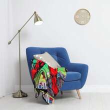 Marvel Deadpool Fleece Throw Blanket| Measures 60 X 45 Inches - màu đen - Xem 3