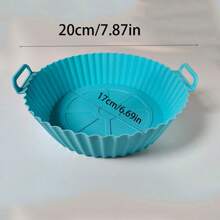 1pc Random Air Fryer Silicone Baking Mat, Reusable Baking Tray, Oven Accessories, Baking Tool, Kitchen Gadget - Multicolor - View 5