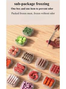 Refrigerator Frozen Meat Compartment Box, Freezer Preservation Containers, Kitchen Food Organizing Divider Boxes For Frozen Meat - Multicolor - View 1