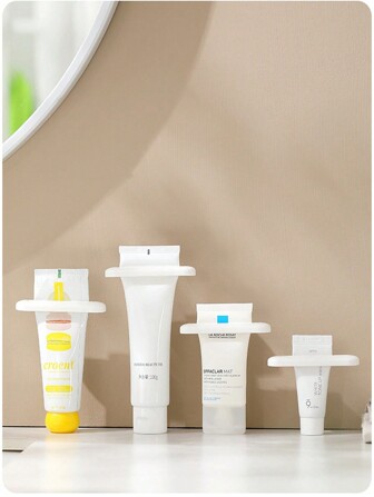 2pcs Manual Hand Cream Dispenser, Facial Cleanser, Toothpaste Squeezer, Japanese Style New Slouchy Creative Toothpaste Holders For Bathroom, Minimalist Design,Makeup,Cheap,Room Decor,Vanity,Travel,Bedroom,Makeup Accessories,Cheap,Stocking Stuffers,Makeup,Makeup Tools,Cheap Stuff,Gifts,Gifts For Women,Christmas Gifts