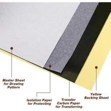 Tattoo Transfer Paper, A4 Size Template For Tattoo Transfer Paper, Template For Tattoos - Multicolor - View 3