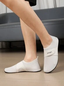 Neue Indoor Fitness Yoga Schuhe für Herren & Damen, rutschfeste Springseil & Kreuzheben Weichsohle atmungsaktive Workout Sneaker - Weiss - Übersicht 3