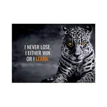 1pc Wall Arts Posters Modern Quotes Animals Inspirational Phrases Poster Printing Inspirational Words Wall Art Canvas Painting Tiger Lion Leopard Eagle Office Decoration Home Decoration Canvas Art, Frameless - Multicolor - View 62