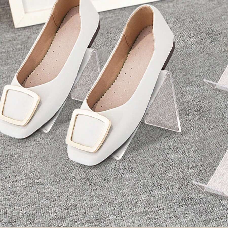 2 pezzi di Rastrelliera trasparente per scarpe in plexiglass, supporto per scarpe in acrilico trasparente