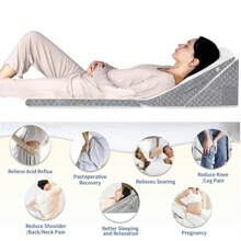 Almohada cuña de espuma viscoelástica ajustable con funda estampada jacquard elegante y moderna | Almohada cuña multiuso para dormir, almohadas cuña