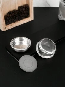 Cesta de filtro sin fondo presurizada de doble capa de 51 mm de acero inoxidable con tamiz para portafiltros de 51 mm, accesorios de café de vuelta al colegio