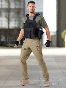 31" Men's Cargo Work Pants Water Resistant Tactical Pants Lightweight Hiking Ripstop Pants Outdoor Apparel - 卡其色 - 查看 7