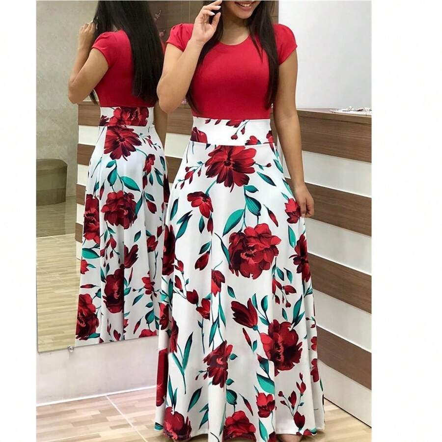 Casual Long Printed Party Dress