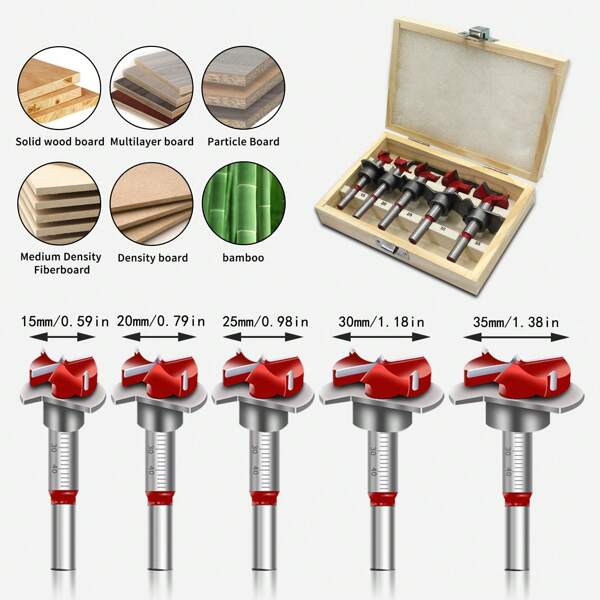 Adjustable Carpenter Auger Bit, Drill Hole Opener For Wood, Boards, Doors, Drilling With Electric Drill