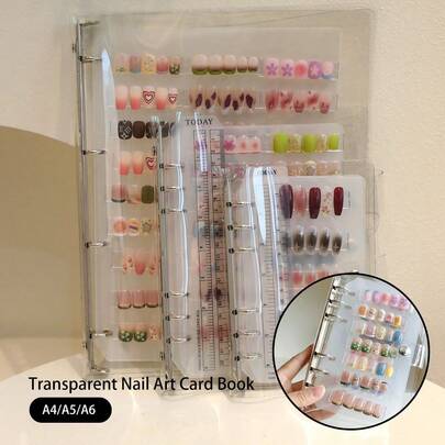 美甲贴片收纳册、美甲款式收藏册、展示册、透明磨砂样品、色卡、相框工具