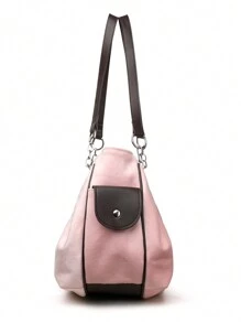 复古欧洲时尚链条单肩包，柔软优雅的女士手提包 - 粉色 - 查看 7