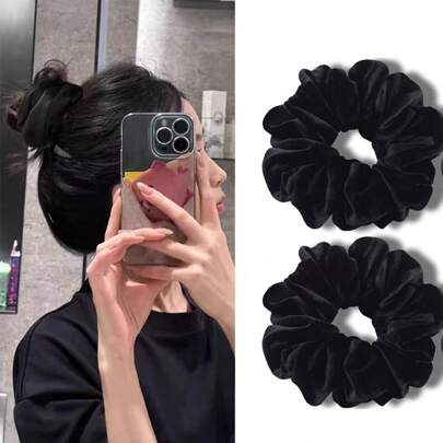 Scrunchies extra grandes para el cabello grueso de las mujeres, banda elástica grande de terciopelo suave y premium, accesorios para el cabello, lazos para el cabello, sujetadores de cola de caballo, elásticos para el cabello, cuerda para el cabello, bolas para el cabello