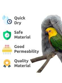 1 件装舒适鸟床保暖器鹦鹉笼屋，鹦鹉笼窝小屋温暖鸟巢屋鸟床，冬季保暖鸟披肩鸟巢角落鹦鹉毯宠物小动物悬挂帐篷长尾小鹦鹉笼子装饰