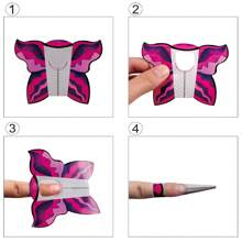 100Pcs Nail Form Extension Sticker Butterfly Shape Nail Art Guide Form Acrylic Tips UV Gel Extension Stickers Guide Stencil Manicure Tools - Multicolor - View 10