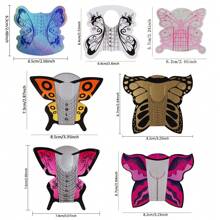 100Pcs Nail Form Extension Sticker Butterfly Shape Nail Art Guide Form Acrylic Tips UV Gel Extension Stickers Guide Stencil Manicure Tools - Multicolor - View 2