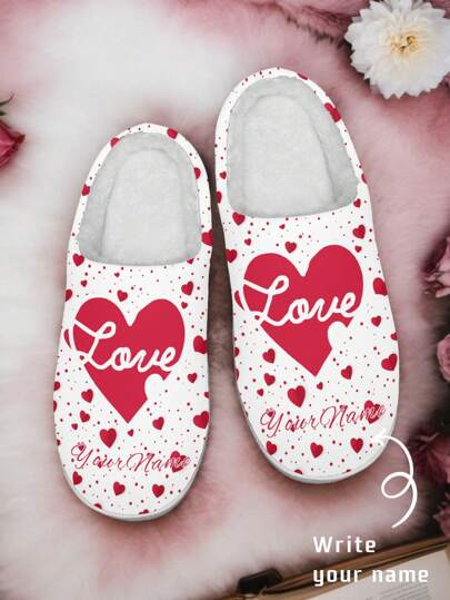 Customized Christmas Home Slippers, 3D Printed Christmas Gift, Photo Customized Plush Slippers, Cute Customized Plush Slippers, Warm And Comfortable For Indoor Home, Suitable As Christmas Gift For Couple, Mother, Father, Fiancée, Family, Friends, Siblings