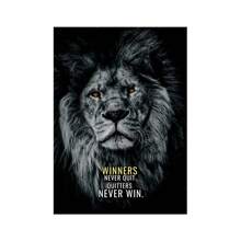 1pc Wall Arts Posters Modern Quotes Animals Inspirational Phrases Poster Printing Inspirational Words Wall Art Canvas Painting Tiger Lion Leopard Eagle Office Decoration Home Decoration Canvas Art, Frameless - Multicolor - View 19