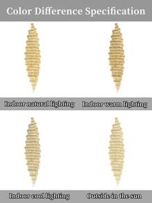 20/22/30 英寸金色柔软海洋波浪钩编假发，深波浪扭辫钩编接发，卷曲钩编假发，长波浪卷曲辫合成钩编假发（20/22/30 英寸，金色）