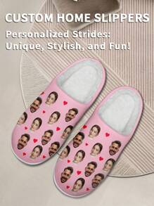 Valentine's Day Custom Home Slippers, Lover's Name Cupid Designed Lightweight Comfortable Soft Bottom Home Slippers For Men And Women, Personalized Valentine Gift For Mom/Dad/Her/Him/Girlfriend/Boyfriend/Wife/Husband/Friend - Multicolor - View 3