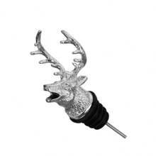 Zinc Alloy Deer Head Wine Pourer Unique Stag Wine Bottle Stoppers Wine Aerators Bar Tools Kitchen Accessories