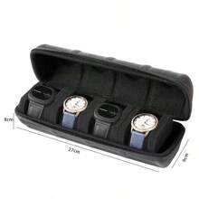 Watch Box Organizer For Men Or Women Watch Travel Case Portable Storage Watch Display Holder For Wristwatches And Smart Watches - Black - View 9
