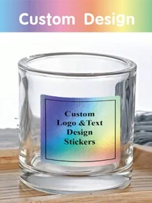 50pcs 100pcs 3x3cm/4x4cm/5x5cm/6x6cm/7x7cm/8x8cm Custom Logo Sticker Labels, Business Sticker Printing, Personalized Holographic Square Label Stickers For Cup/Cosmetic Bottle, Customized Laser Square Sticker, Company Sticker Logo, Personal Stickers Adhesive,Seal,No-Iron,Multi-Functional,Ornamental Exquisite,Modern,Colorful,Contracted Custom,Personalized,Unique Ideal Gifts For Anniversaries,For Children's Day,For Graduation,For Weddings Back To School