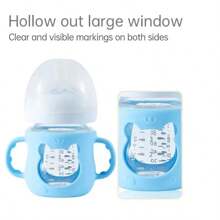 4oz Cartoon Cute Silicone Baby Bottle Handles - Wide Neck Compatible, Elastic Protective Cover, Suitable For Feeding And Bottles, Extendable, Shatterproof And - Multicolor - View 4