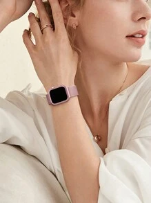 1Set Fashionable 3-In-1 Magnetic Stainless Steel Milanese Strap And Case Membrane, Double-Row Crystal Watch Protector Case Compatible With Apple Watch 38mm 40mm 41mm 45mm 44mm 42mm 46mm 49mm Compatible With Apple Watch Ultra Series Ultra 9 8 7 6 5 4 3 2 1 SE Series 10, Comfortable Breathable Replacement Strap, Scratch-Resistant, Waterproof, Anti-Shock Watch Protective Case For Women And Men