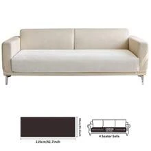 1pc Solid Color Waterproof Sofa Cover, Non-Slip, Pet-Friendly, Simple Style, Non-Sticky, Suitable For Bedroom, Living Room, Office Home Decor, Fits Single, Loveseat, 3-Seater, 4-Seater And Sectional Sofas