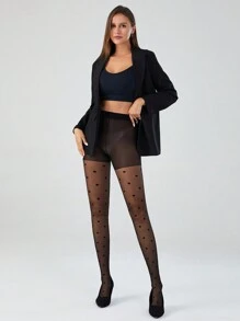 1pc Ladies Leopard Stockings Fashion Jacquard Pantyhose Black Tights Leggings