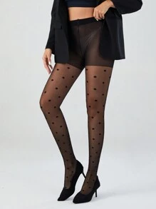 1pc Ladies Leopard Stockings Fashion Jacquard Pantyhose Black Tights Leggings