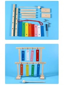 DIY Stringed Musical Instrument Xylophone 8-Tone Bell Percussion Instrument Kit, Science Project Craft, Gift For Friends, Birthday Present - Multicolor - View 5