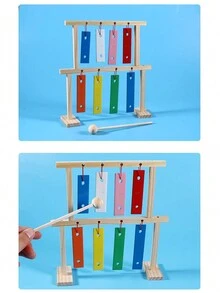 DIY Stringed Musical Instrument Xylophone 8-Tone Bell Percussion Instrument Kit, Science Project Craft, Gift For Friends, Birthday Present - Multicolor - View 6