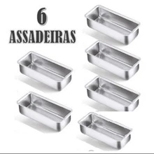 JOGO COM 6 FORMAS DE PÃO DE 21 CM ASSADEIRA PÃO CASEIRO, CUKA, TORTA