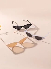 3pcs/6pcs Stylish Youth Round Cat Eye Fashion Glasses, Suitable For Outdoor Use - Multicolor - View 8