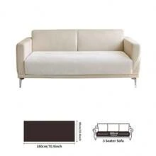 1pc Solid Color Waterproof Sofa Cover, Non-Slip, Pet-Friendly, Simple Style, Non-Sticky, Suitable For Bedroom, Living Room, Office Home Decor, Fits Single, Loveseat, 3-Seater, 4-Seater And Sectional Sofas