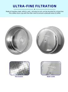 Cesta de filtro sin fondo presurizada de doble capa de 51 mm de acero inoxidable con tamiz para portafiltros de 51 mm, accesorios de café de vuelta al colegio
