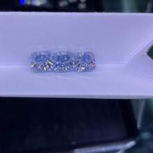 1pc High Quality Black Moissanite Radiant Cut Loose Gemstone, VVS Clarity, Jewelry Mounting Use - New Blue - View 6