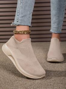Neue leichte Freizeitschuhe für Frauen, bequeme Sneaker, atmungsaktiv und staubdicht, mit Sockendesign für einfaches An- und Ausziehen, modischer, vielseitiger Freizeitstil, geeignet für verschiedene Anlässe, Unisex/Paar-Design
