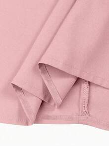 女士优雅纯色圆领灯笼袖长裙，秋季