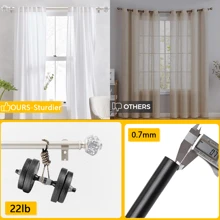 1 Set Asta per tende in resina trasparente di lusso in argento con foglia d'oro, resistente, impermeabile, antiruggine, combinazione metallica smontabile in più fasi, decorazione per casa, bagno, autunno, accessori per il bagno, ritorno a scuola