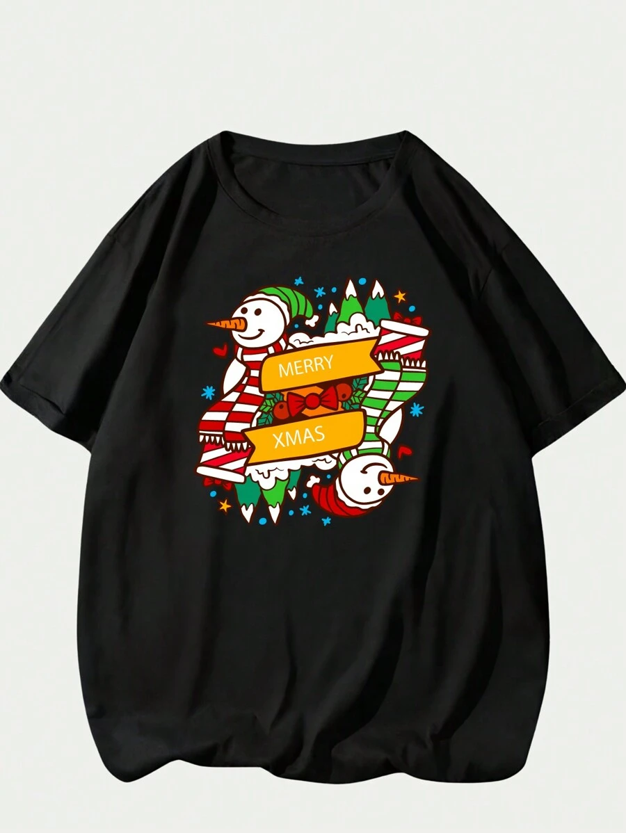 Camiseta Estilo Moderno Natal Algodao Unissex Masculina Moda Premium Estampado Macio