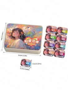 9 Colors Rainbow Language Patting Glue Smudge Canned High Saturation Popular Semi-Solid Nail Polish Glue Nail Salon Special