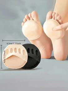 2pcs Five Toe Forefoot Pads, Suitable For Women High Heel & Flat Shoes, Shock Absorbing Socks Toe Pads