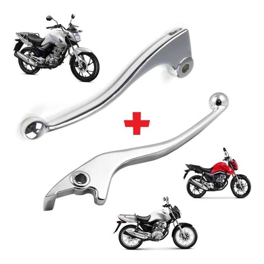 Disc Brake Lever + Clutch Lever CG125/150 Chrome - Silver - View 1