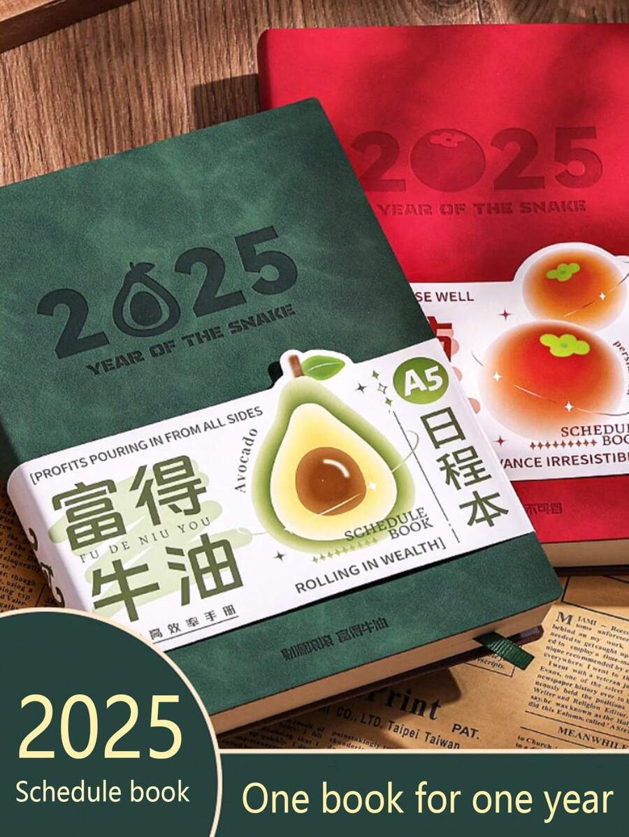 1pc 2025 Calendar A5 Planner Notebook, Daily Schedule Record Journal ...