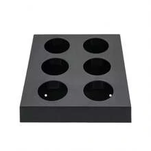 YUNRUX 6-Slot Stainless Steel Knife & Fork Storage Rack Modern Restaurant Utensil Holder - 黑色 - 查看 4