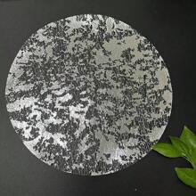 12 tovagliette monouso 40/50 dorate, 13" tovagliette rotonde in maglia metallica glitterata e dorata, centrini di carta velina metallica dorata, decorazioni da tavolo per matrimonio, compleanno e feste